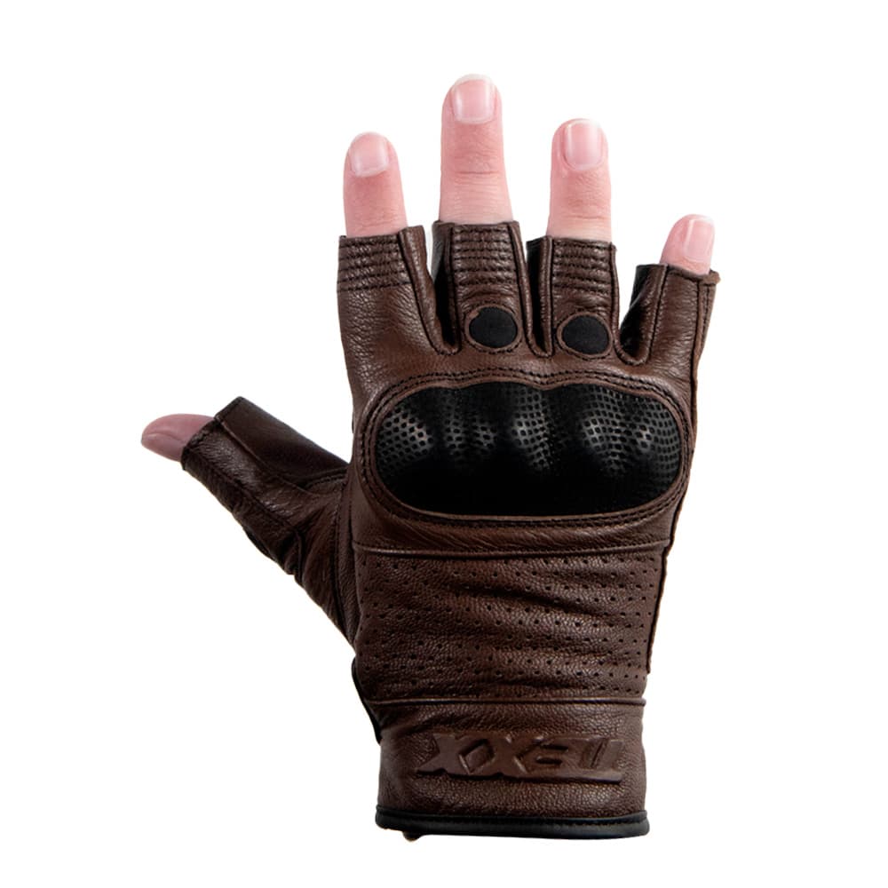 Luvas TEXX Liberty Meio Dedo Marrom