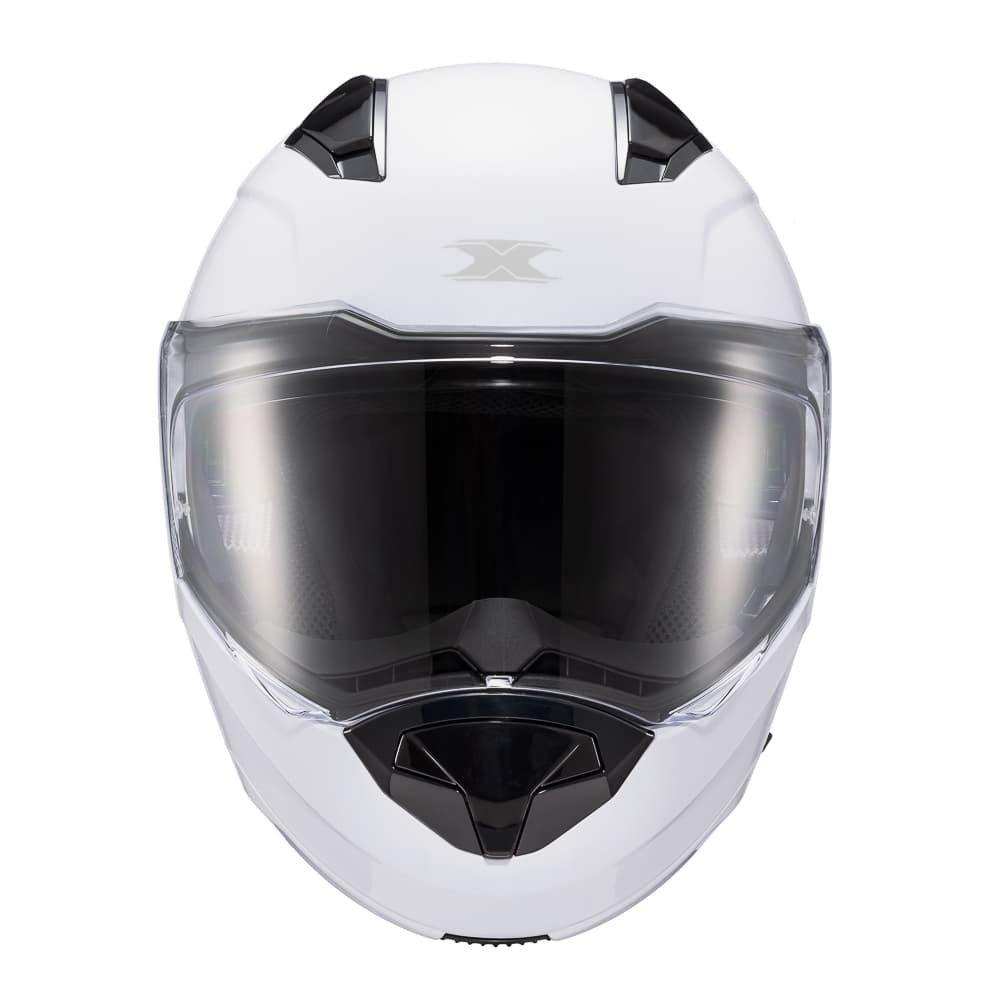 Capacete TEXX Escamoteável Kratos Solid Branco Brilho
