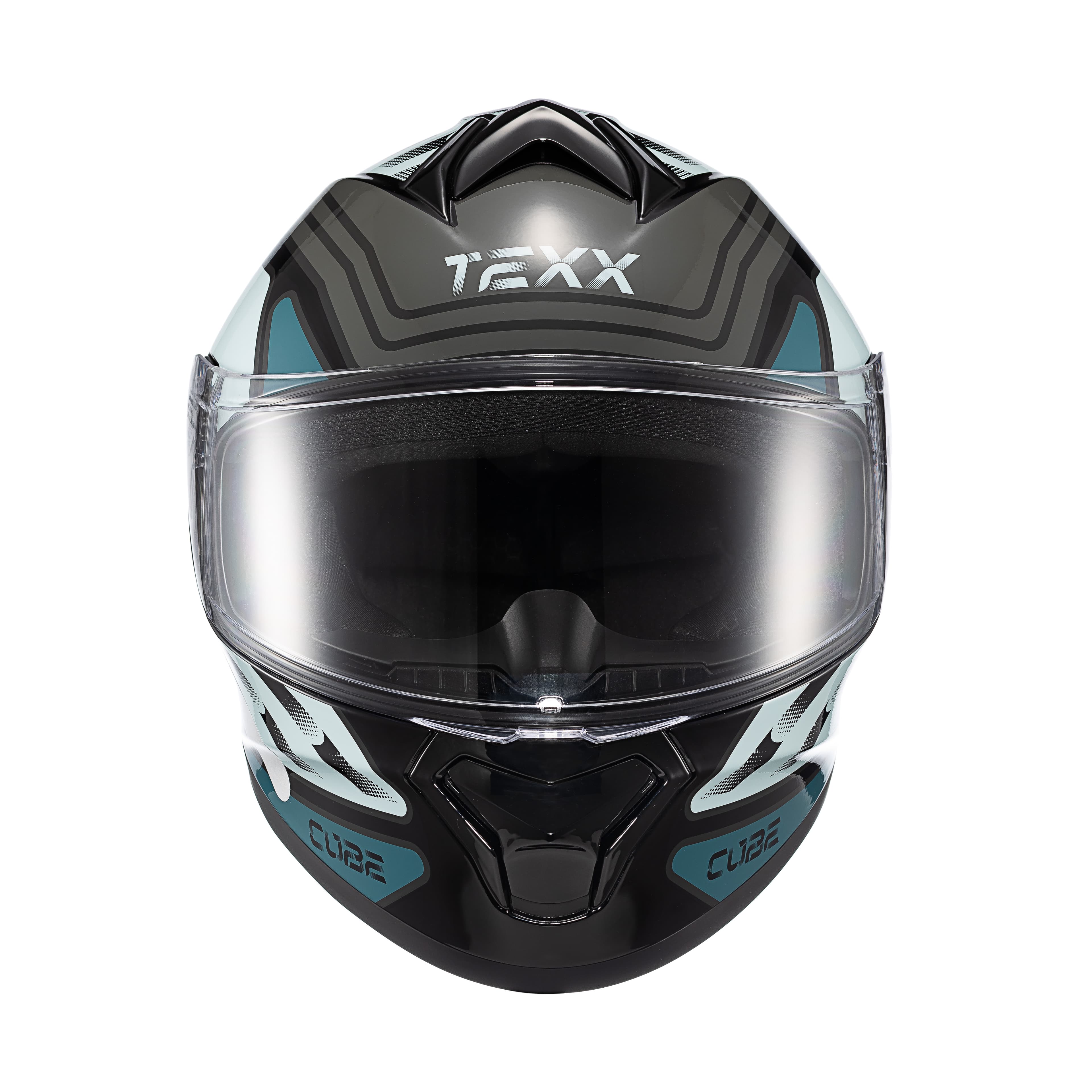Capacete TEXX Fechado Spihe Cube Azul Verde