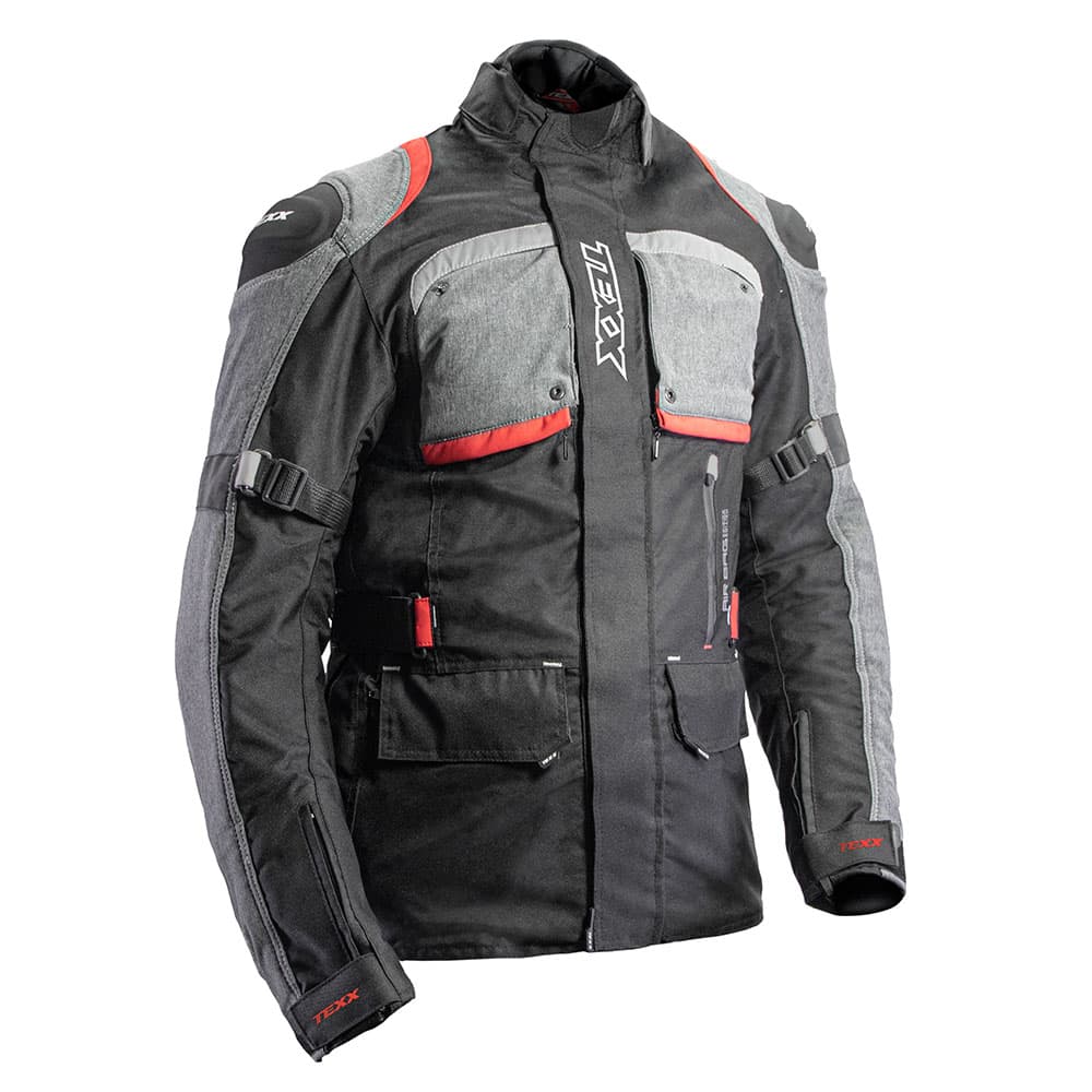 Jaqueta TEXX Armor Airbag V2 Preta Cinza Vermelha Masculina